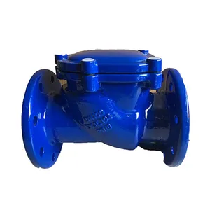 BS Rubber Flap H44J-10Q Ductile Iron Flange Swing Soft Seal Fire Water Pump Check Valve thumbnail-3