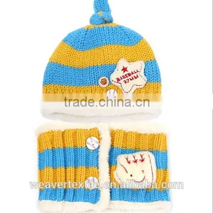 Wholesale Promotion High Quality Boy/girl Warm Beanie Christmas Gift Hat and Scarf Winter 3-48months Baby Knit Hat and Scarf thumbnail-4