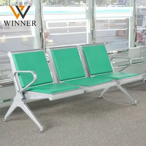 Modern Waiting Area Furniture Airport PU Leather 3-5 Seat Gang Seating Chair Bench for Hospital and Clinic thumbnail-3