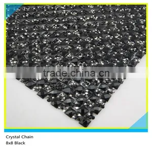 8*8 mm Black Square Hotfix Adhesive Rhinestone Sheet 24*40 cm 2mm/3mm Pointback Rhinestone Sheet thumbnail-1