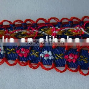 EMBROIDERY TAPE JACQUARD TRIMMING LACE 10MM WIDTH FOR SEW ON CLOTHING OR CLOTHING NOTION ITEMS DECORATION thumbnail-1