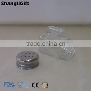 Clear Glass Jar With Lid and Handle Spice Jar Pepper Bottle With Shaker thumbnail-3