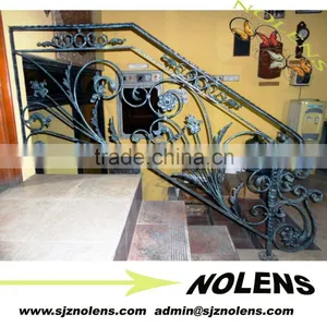 Beautiful Indoor Wrought Iron Stair Railings Design thumbnail-1