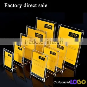 Factory Direct Sale Acrylic Display Stand POP Holder, Acrylic Card Holder,acrylic Magnetic Photo Frame thumbnail-1