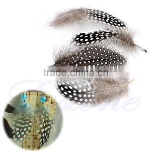 Guined Fowl Spot Feather For Handmade Gift Decoration thumbnail-1