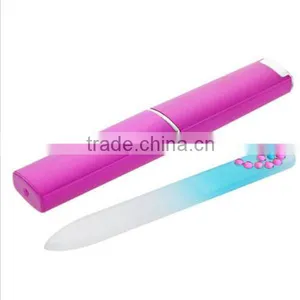 Professional Salon Acrylic Crystal Glass Nail Files + Hard Case US124 thumbnail-5