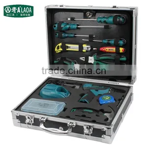 LAOA 19pcs Aluminum Case Li-ion Electric Drill Hardware Tool Set thumbnail-6