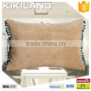 New Design Solid Color Throw Pillow Covers With Little Ball thumbnail-1