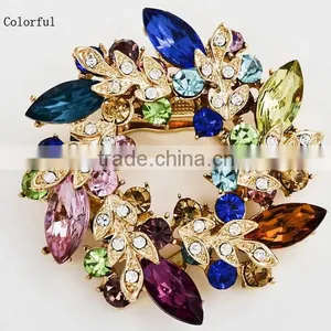 2015 Fashion High Quanlity Crystal Chinese Redbud Flower for Elegant Lady Brooch thumbnail-4