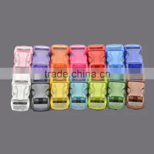 Paracord Accessories 3/8" Contoured, Side-Release Clear Transparent Buckle for Paracord Bracelet thumbnail-1