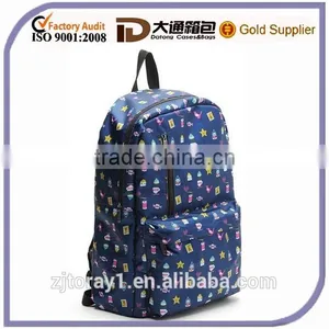 Cute Printed Foldable School Bag Polyester School Back Pack thumbnail-1