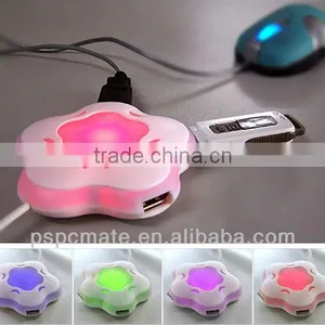 Flower Shape Usb Hub With Led Light as Promotional Gifts thumbnail-1