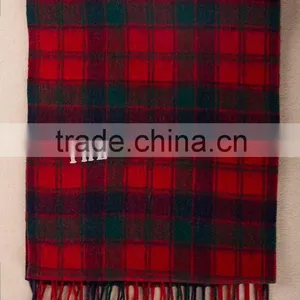 Wool Cashmere Scottish Tartan Classic Scarf WCS14112225 thumbnail-3