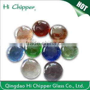 Green Colored Iridescent Flat Back Lampwork Glass Beads for Garden thumbnail-2