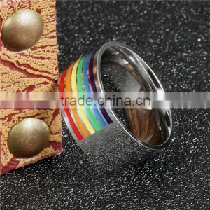 Stainless Steel Jewelry Wholesale New Product Rainbow Ring thumbnail-4