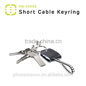 Walnut Portable Two Color Braid Keychain MFi Cable for Apple IPhone 6s thumbnail-5