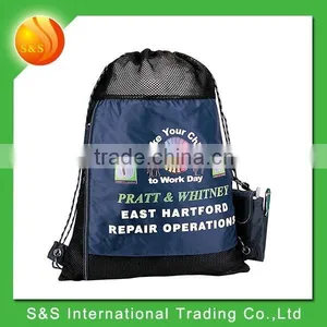 Hot Sell Sport Nylon Drawstring Bag With Detachable Phone Holder thumbnail-4