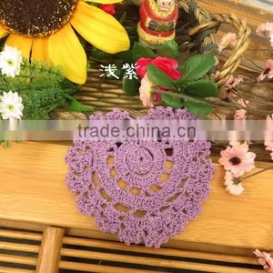 Heart Doilies,wedding Decoration Woven Coasters Cute Heart Shaped Applique thumbnail-5