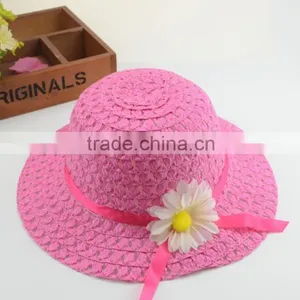 Sunflower Children Straw Hat,Wholesale Crochet Straw Hat For Chirldren thumbnail-2