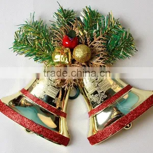 Christmas Bell Decoration, Jingle Bells, Golden Christmas Hanging Decoration thumbnail-1