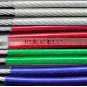 PVC Coated Galvanized 1x7,7x7,1x19,6x36,7x19,1x37,7x37 Steel Wire Rope With Dia 2mm,6mm,8mm,10mm,12mm thumbnail-1