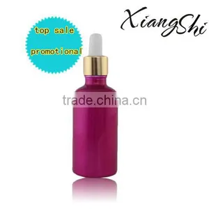 30ml Pink Painting Bottles for Essential Oil With Golden Aluminum Cap thumbnail-1