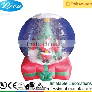 Christmas Santa Reindeer and Snowman Inflatable Snow Globe thumbnail-1
