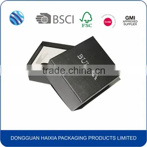 Black Texture Grain Paper Watch Gift Box thumbnail-3