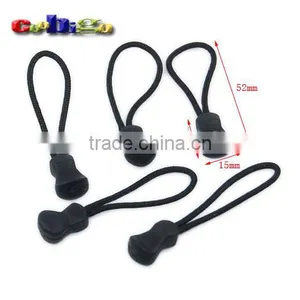 Cord Zipper Pull Strap Lariat Black For Apparel Accessories #FLC134-B thumbnail-3