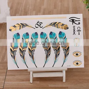 New Necklace Bracelets Tattoo Metal Silver Golden Temporary Tattoos Sticker For Adults thumbnail-5