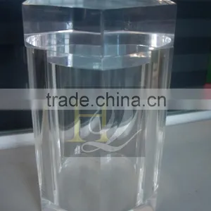 Home Deco Acrylic Hexagon Display Box With Cover Acrylic Candy Box With Lid thumbnail-1