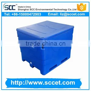 1000liter Rotomolded Plastic Fish Insulation Box, SCC Fish Container for Sale thumbnail-1