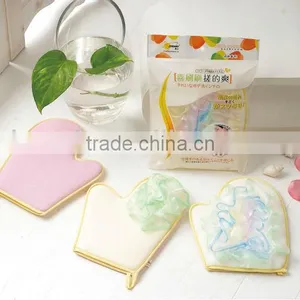 Wholesale High Grade Flower Sponge Shower Gloves ,exfoliating Gloves Bath Mitt Wholesale thumbnail-1