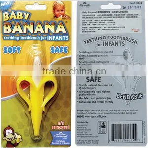 Cute Shape Silicone Banana Toothbrush ,cute Toothbrush,banana Shape Toothbrush,silicone Toothbrush for Kids thumbnail-1