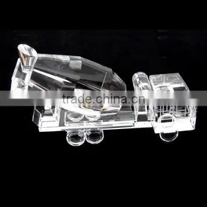 Crystal Transparent Cement Truck Models for Decoration thumbnail-1