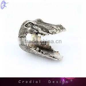 2013 Cheap Wholesale Hot Sale Gator Head Design Metal Alloy Ring For Women Fashion Rings thumbnail-1