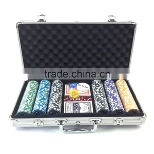 200 Pcs Clay Cosmetics Casino Poker Chip Set With Aluminun Metal Case Roulette Chips Set thumbnail-3