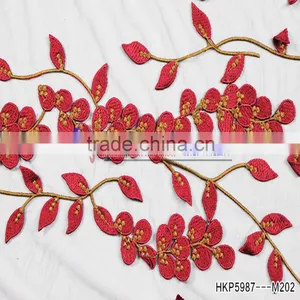 China Fabric Suppliers Fabric Made From Milk With Applique Flowers 3d Printer Designs Latest Trends In Fashion For Girl's Dress thumbnail-4