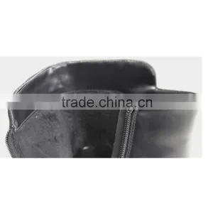 Black Quality PU Italian Winter Leather Boots Women thumbnail-4
