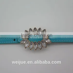 Fashion Flower Skinny Belt With Glass of Acrylic for Women thumbnail-2