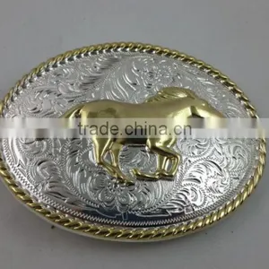 "GOLDEN HORSE" BELT WESTERN BUCKLE thumbnail-1