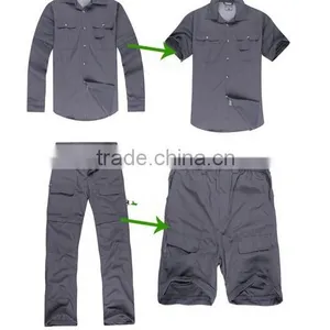 Mens Quick Dry Camping Hiking Fishing Shirt Anti Sun UV Detachable Sleeve Shirt thumbnail-4