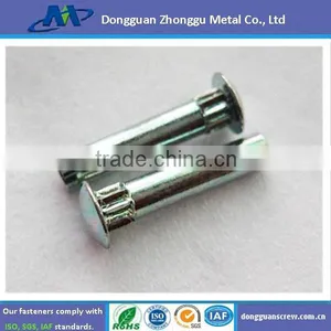 Stainless Steel Zinc Plate Round Head Straight Knurled Rivet thumbnail-1