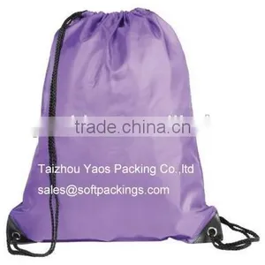 Promotional Polyester Drawstring Bag, Cheap Reusable Backpack Bag, Custom Drawstring Bag With Metal Eyelet thumbnail-1