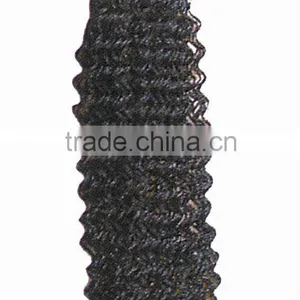 High Quality Brazilian Tangle Free Kinky Natural Natural Wave Black Wave Hair Weaving Smooth Durable Healthy thumbnail-1