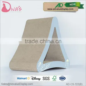 Wholesale Pet Toy Product Manufacturer Corrugated Indoor Cat House Cardboard Cat Scratcher With Catnip thumbnail-5