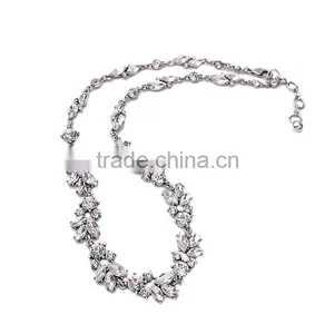 Cheap Wholesale Jewelry 2016 Latest Design Wedding Necklace Crystal Pendant Necklace thumbnail-2