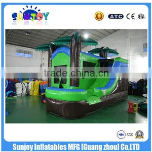 Jungle Theme 0.55mm PVC Tarpaulin Cheap Inflatable Castle Slide thumbnail-2