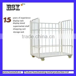 Supermarket Storage Cart Cage With Wheels HSX-92 thumbnail-1