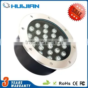 IP67 Waterproof Stainless Steel Cover Outdoor Recessed Floor 220Voltage LED Underground Lights 24W RGB thumbnail-1